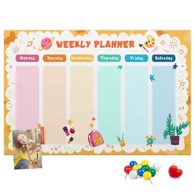 Bedruckte Korkplatte Schulstundenplan