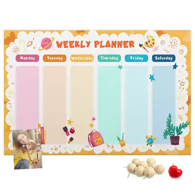 Bedruckte Korkplatte Schulstundenplan