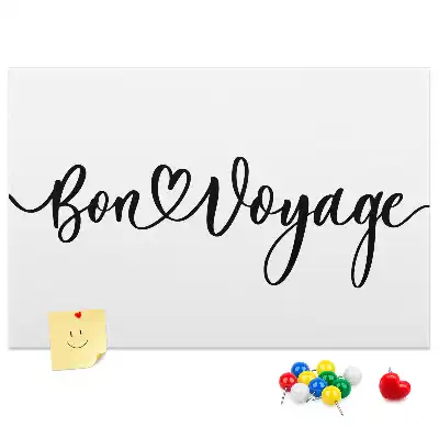 Pinnwand mit Schriftzug Bon voyage