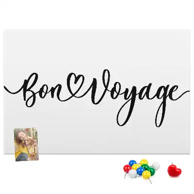 Pinnwand mit Schriftzug Bon voyage