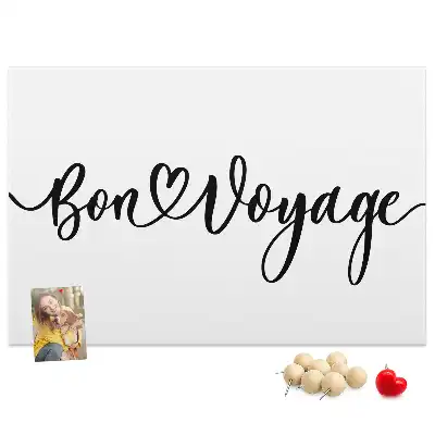 Pinnwand mit Schriftzug Bon voyage