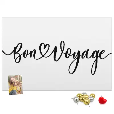 Pinnwand mit Schriftzug Bon voyage
