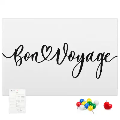 Pinnwand mit Schriftzug Bon voyage