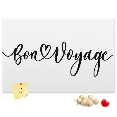 Pinnwand mit Schriftzug Bon voyage