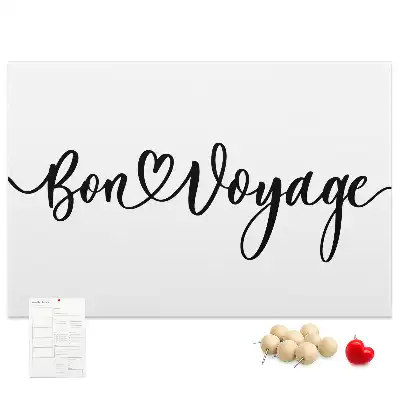 Pinnwand mit Schriftzug Bon voyage