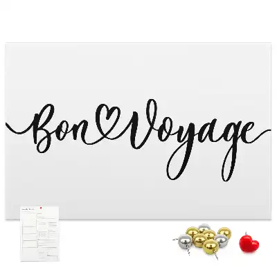 Pinnwand mit Schriftzug Bon voyage