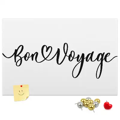 Pinnwand mit Schriftzug Bon voyage