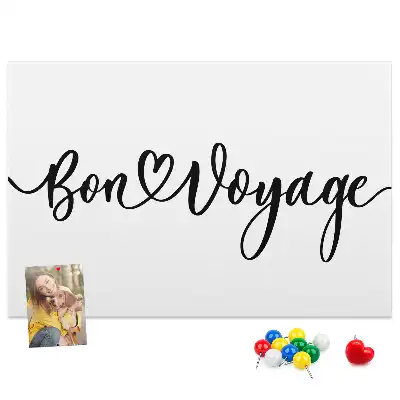 Pinnwand mit Schriftzug Bon voyage