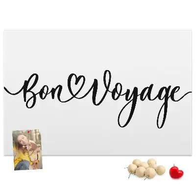Pinnwand mit Schriftzug Bon voyage