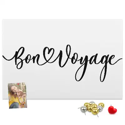 Pinnwand mit Schriftzug Bon voyage