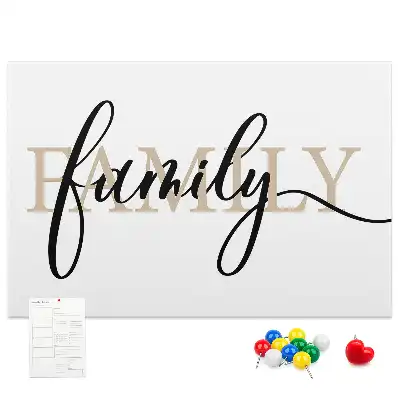Kork Pinnwand Wort "family" Liebste