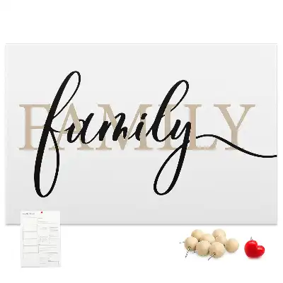 Kork Pinnwand Wort "family" Liebste