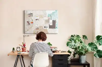 Bilder-Korktafel Aquarell Flecken