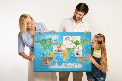 Bedruckte Korkplatte mit Cartoon-Karte