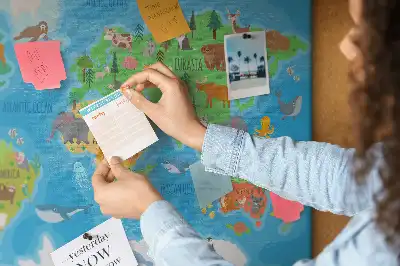 Bedruckte Korkplatte mit Cartoon-Karte