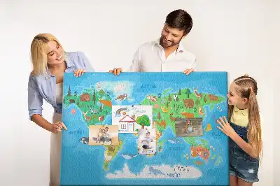 Bedruckte Korkplatte mit Cartoon-Karte