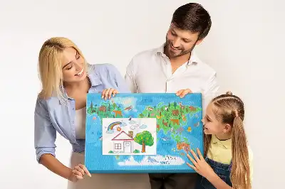 Bedruckte Korkplatte mit Cartoon-Karte