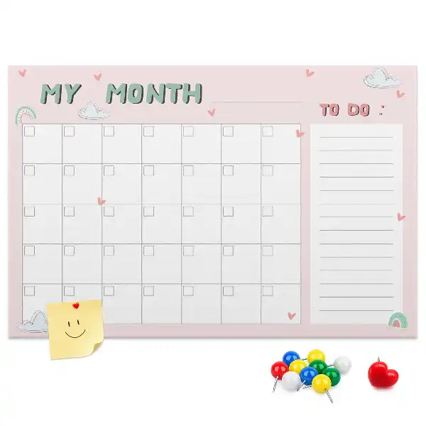 Bilder-Korktafel Monatsplaner für Kinder