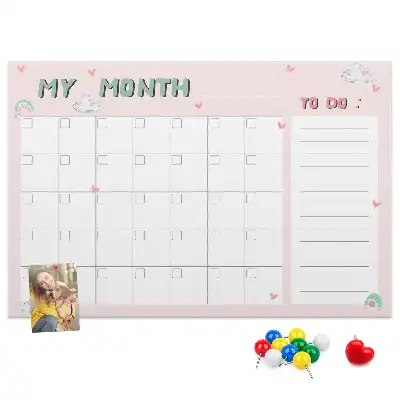 Bilder-Korktafel Monatsplaner für Kinder