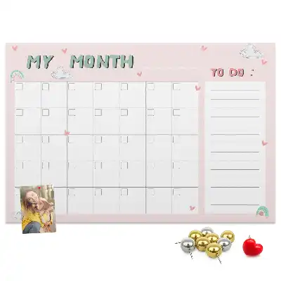 Bilder-Korktafel Monatsplaner für Kinder