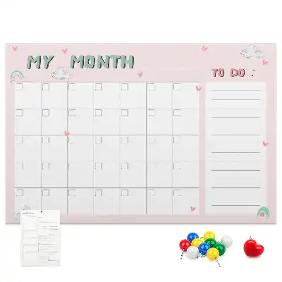 Bilder-Korktafel Monatsplaner für Kinder