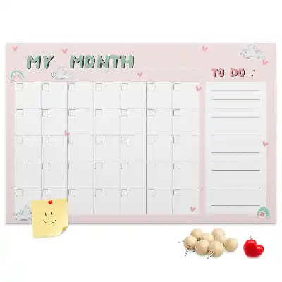 Bilder-Korktafel Monatsplaner für Kinder