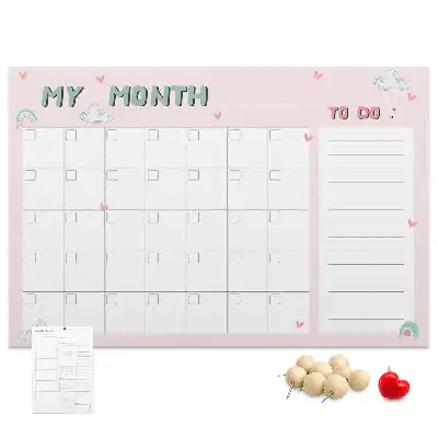 Bilder-Korktafel Monatsplaner für Kinder