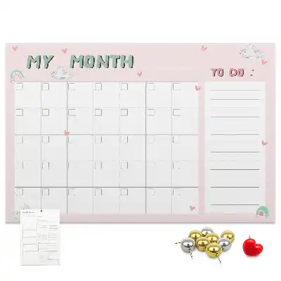 Bilder-Korktafel Monatsplaner für Kinder