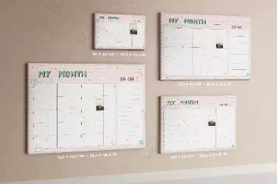 Bilder-Korktafel Monatsplaner für Kinder