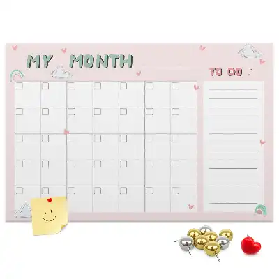 Bilder-Korktafel Monatsplaner für Kinder