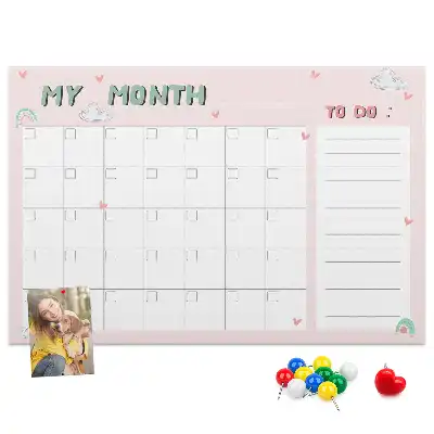 Bilder-Korktafel Monatsplaner für Kinder