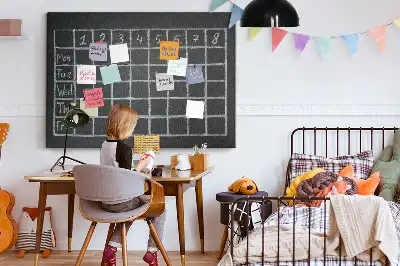 Bedruckte Korkplatte Stundenplan des Kindes