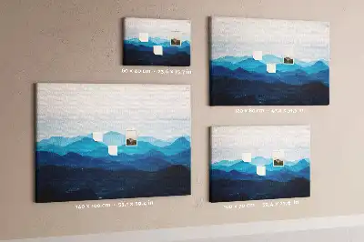 Pinnwand mit Aquarell Motiv Berge