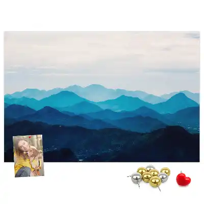 Pinnwand mit Aquarell Motiv Berge