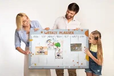 Kork Pinnwand Aufgaben-Organizer für die Woche