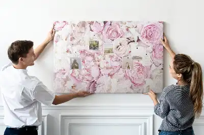Bilder-Korktafel mit Motiv stilisierte Zierpflanzen