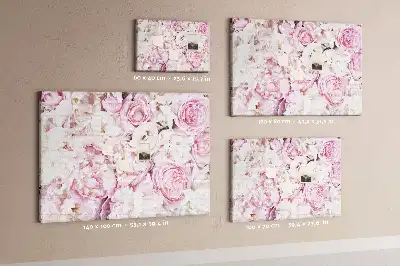 Bilder-Korktafel mit Motiv stilisierte Zierpflanzen