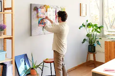 Pinnwand Gemalte Aquarell-Kontinente