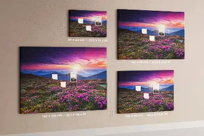 Kork Pinnwand Sonnenaufgang Blumen