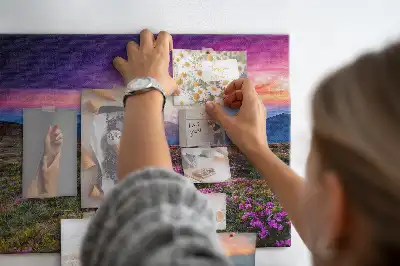 Kork Pinnwand Sonnenaufgang Blumen