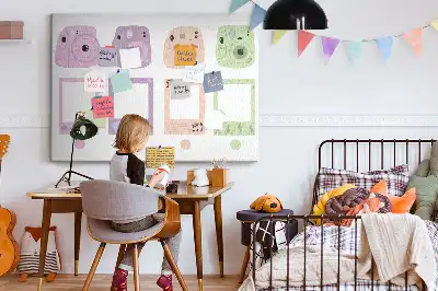 Bedrucktes Korkplatten-Set mit Kameramotiv