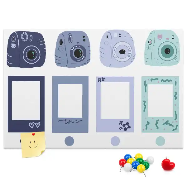 Kork-Pinnwand im Polaroid-Rahmen