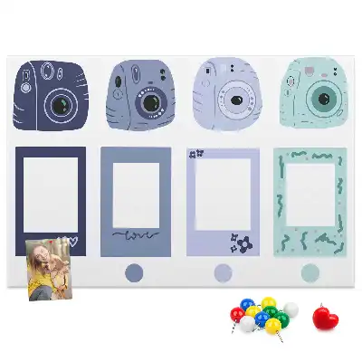 Kork-Pinnwand im Polaroid-Rahmen
