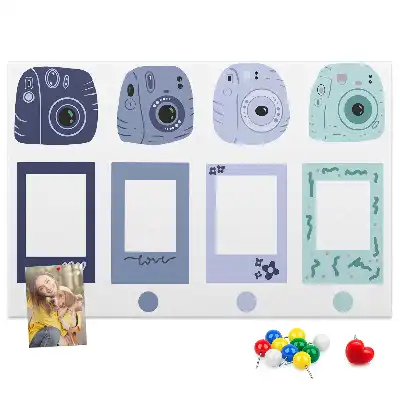 Kork-Pinnwand im Polaroid-Rahmen