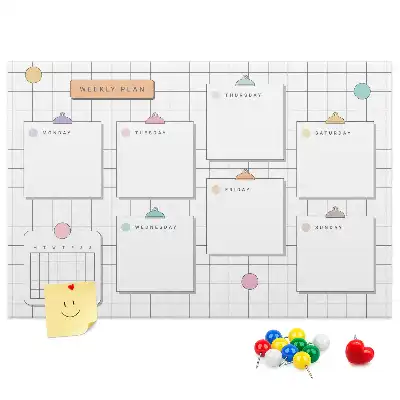 Bilder-Korktafel Wochenplan