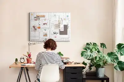 Bilder-Korktafel Wochenplan