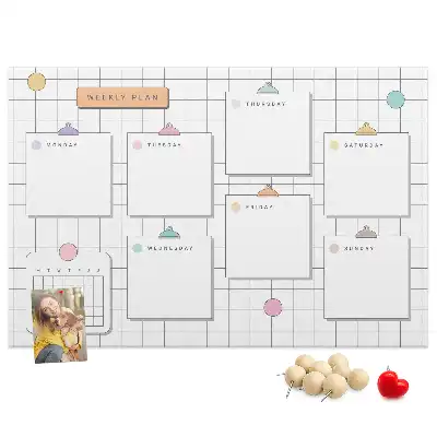 Bilder-Korktafel Wochenplan