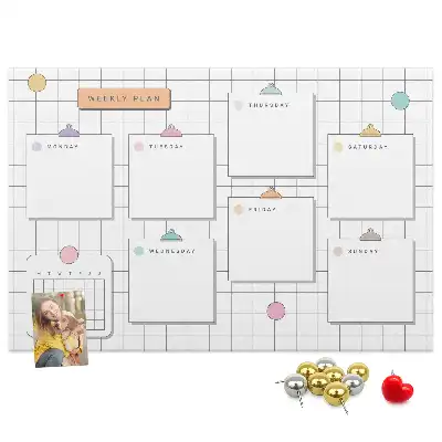 Bilder-Korktafel Wochenplan