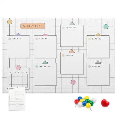 Bilder-Korktafel Wochenplan