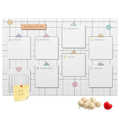 Bilder-Korktafel Wochenplan